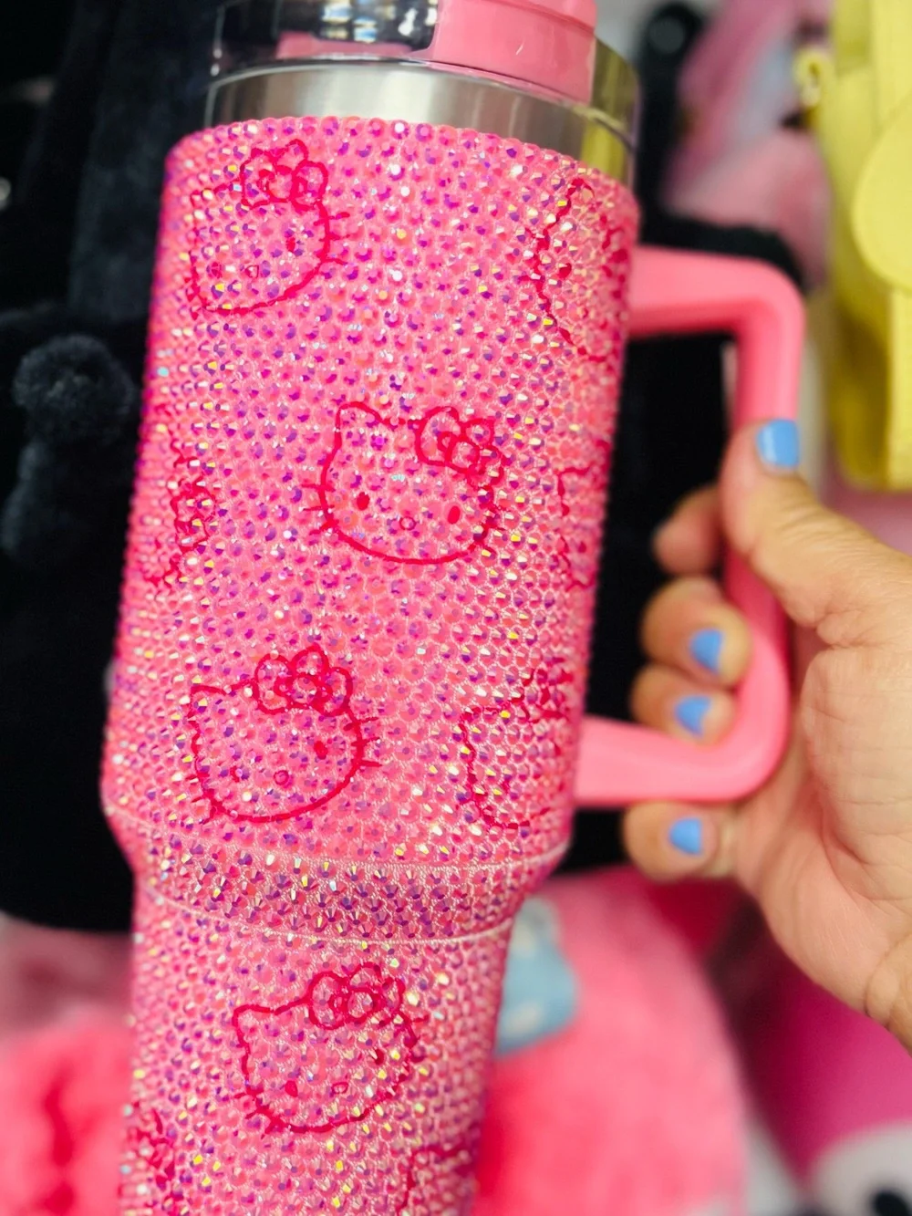 Pink Crystal Hello Kitty Travel Tumbler Sleeve - Kids Accessories